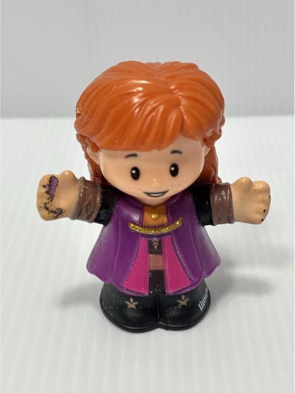 Disney Frozen Anna Little People Figure Purple Cape Red Hair Toy Miniature GUC